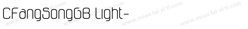 CFangSongGB Light字体转换